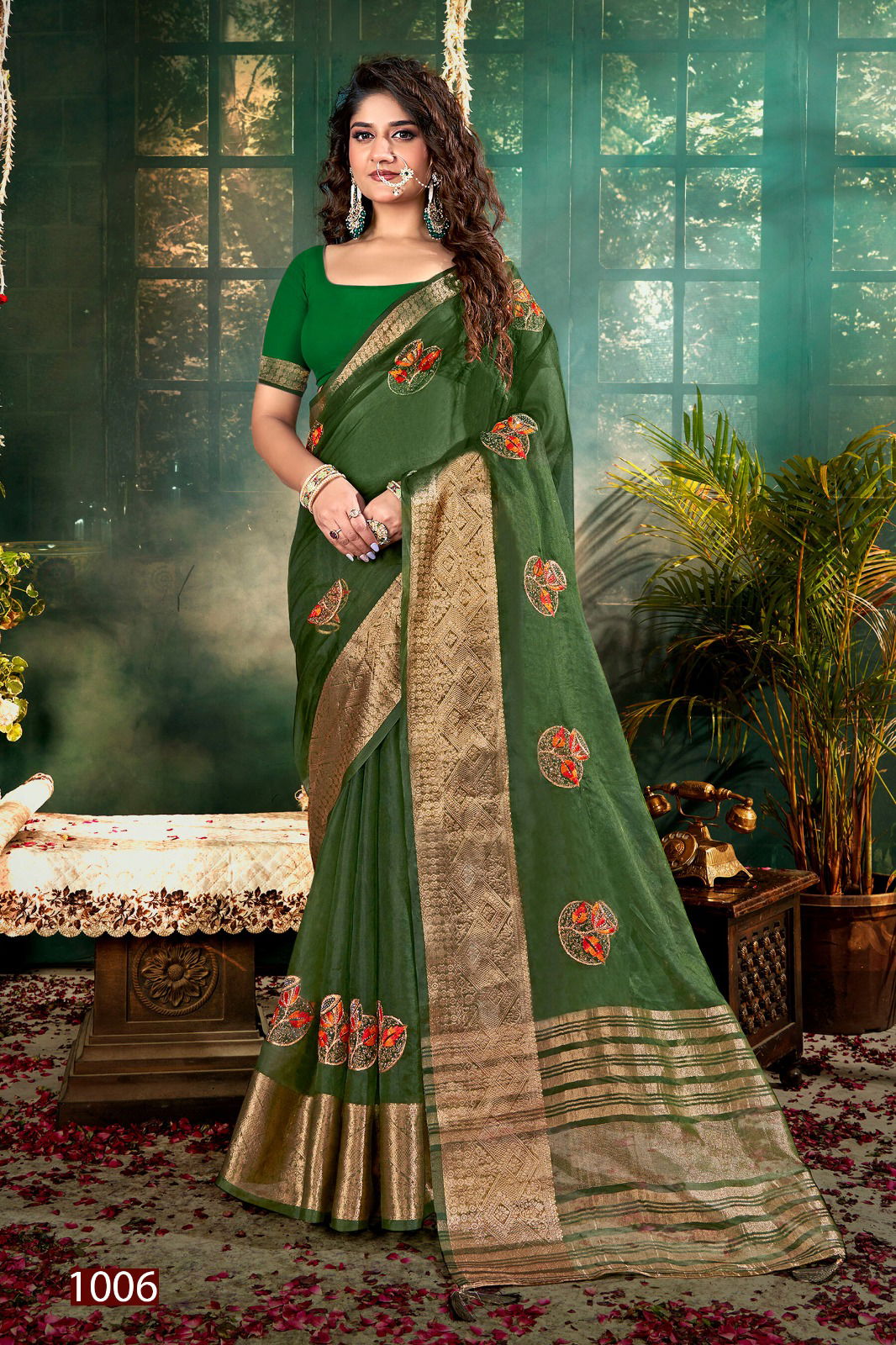Lailla Vol 1 By Saroj Embroidery Organza Party Wear Sarees Wholesalers In Delhi
